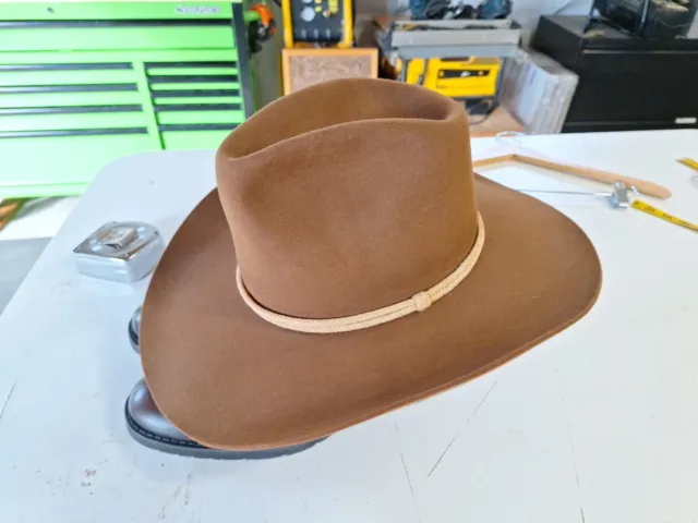 Vintage self Conforming 3X Beaver Resistol Western Hat 7 3/8 Brown