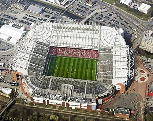 Mouse mat featuring aerial pic of Manchester United Football club Old Trafford