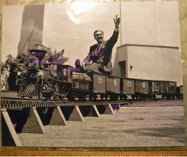 Walt Disney 1940's riding the Lilly Belle backyard Steam Train NEW 8x10 photo 2