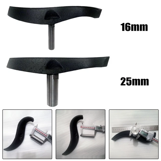 Reposte de herramientas curvo de fácil alcance para cuencos de carpintería 16 25 mm poste de montaje