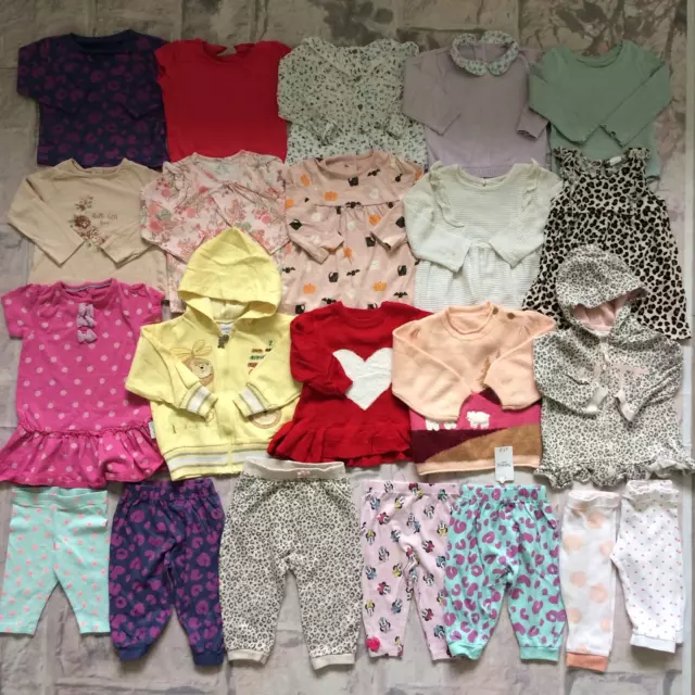 Baby Girls Clothes Bundle 6-9 Months Dress Jumpers Tops Cardigan Next George Etc