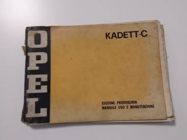 Libretto uso e manutenzione Opel KADETT-C