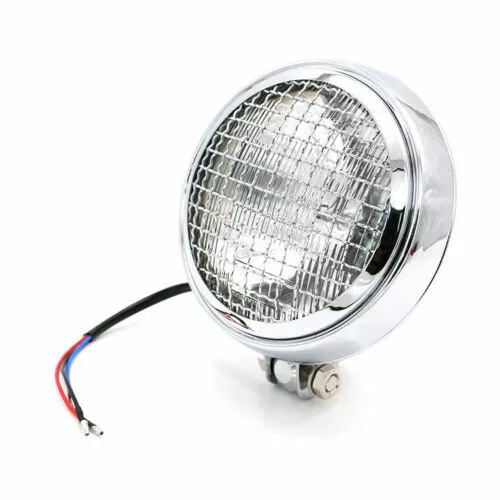 Moto 12v Gril Ancien Phare Lampe frontale Pour Harley Touring Old School Offroad