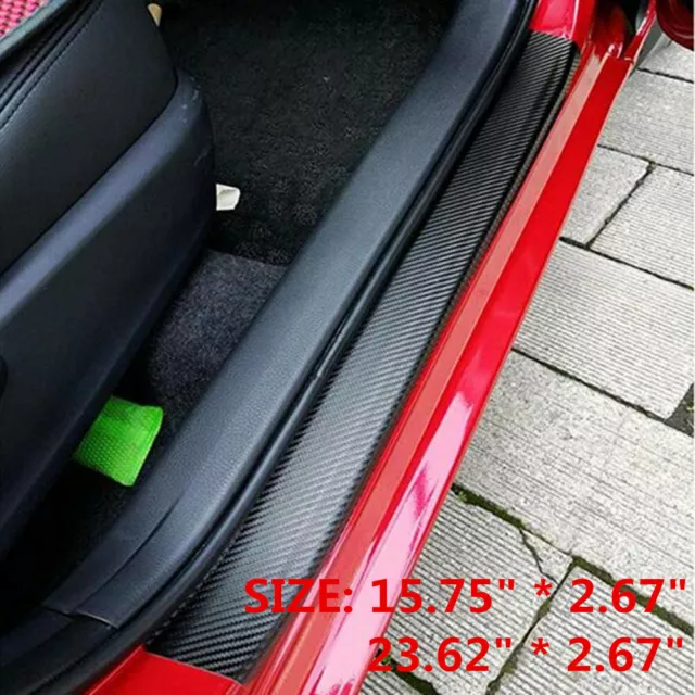 5D Accessories Car Stickers Carbon Fiber Door Sill Protector Scuff Plate Trim US