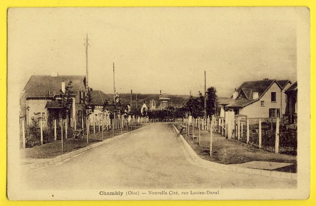 cpa Très Rare 60 - CHAMBLY (Oise) Nouvelle CITÉ Rue Lucien DUVAL