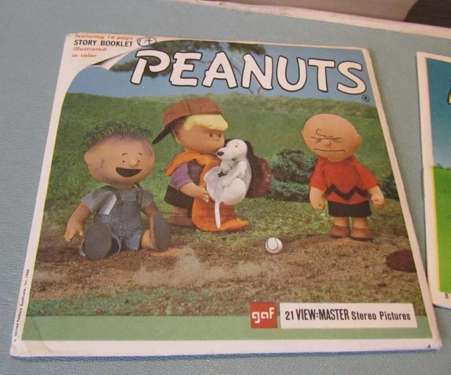 1966 The Wonderful World of Peanuts GAF Viewmaster Reel Set B536 with Booklet