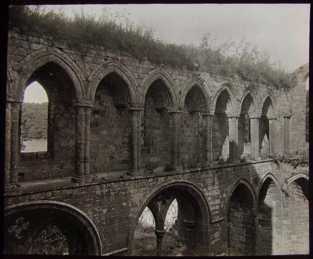 Glass Magic Lantern Slide LANER CROST PRIORY C1910 PHOTO