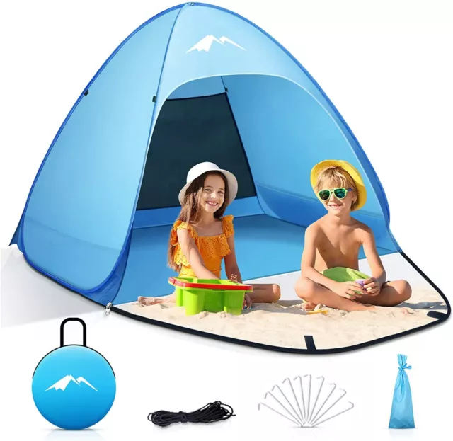 PUREBOX 1-2 Personen Strandunterstände Pop Up Strandzelt Extra Leicht Wurfzelt