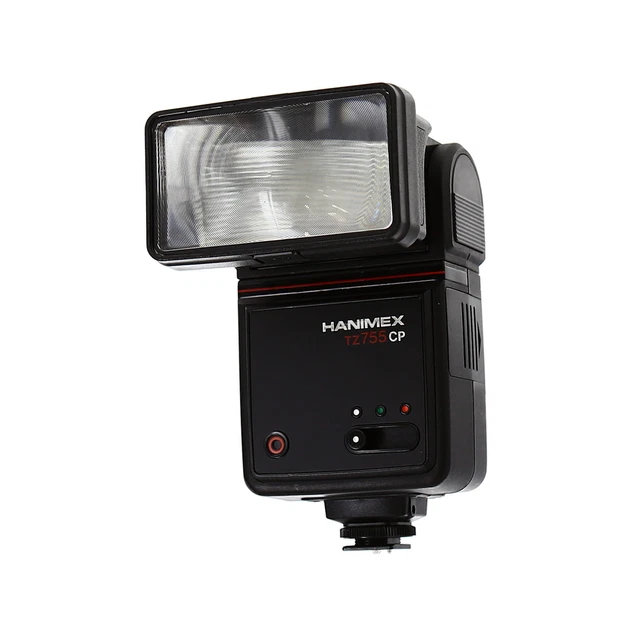 Hanimex TZ 755 CP Hot Shoe Mount Flash for Olympus Cameras (tilt, swivel, zoom)