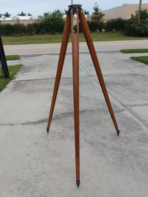 Vintage  Dietzgen Wooden Surveying Transit Level Tripod