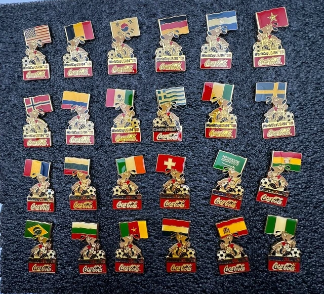 Pin's Vintage USA 94 – Coupe Du Monde Foot, Coca-Cola, Mascotte, Drapeau Américain – Collection
