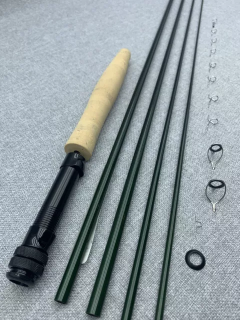 4pc 8’6” 5wt fly rod building kit with Olympic Green- RAINSHADOW UNITY blank
