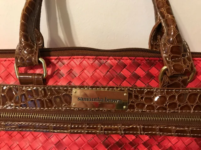 NWOT SAMANTHA BROWN Red Concealed Carry Bag Handbag NEW 2