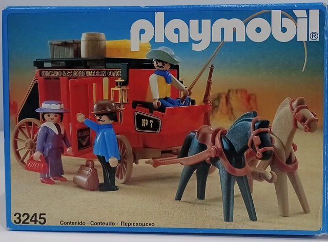 PLAYMOBIL (B4240) WESTERN - Coffre Caisse Marron Diligence Colorado