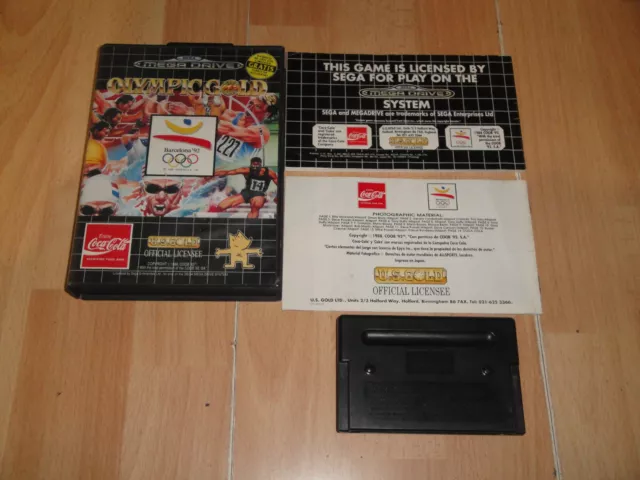 Olympic Gold De U.s. Gold + Folleto De Recuerdo Para La Sega Mega Drive Completo