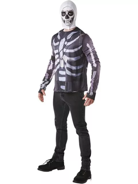 Costume Soldato Teschio Fortnite Adulto Carnevale Travestimento