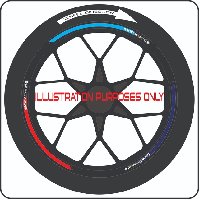 BMW MOTORRAD Motorcycle Wheel Rim Decals Kit - For Most BMW Motorcycles ...