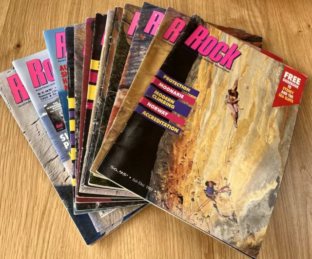 Vintage 1980s/1990s Rock Australian Climbing Magazine Bulk Lot X15 Issues