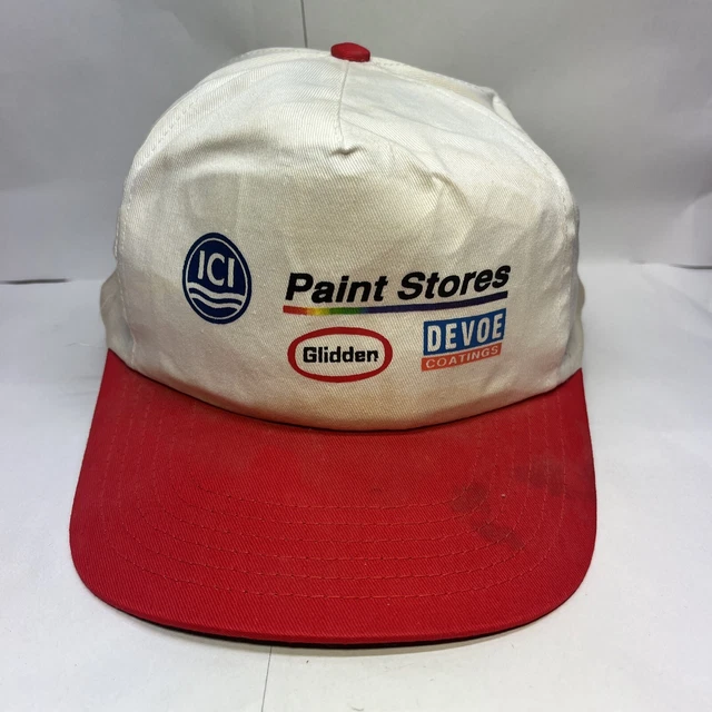VINTAGE ICI PAINT Stores Glidden DEVOE Coatings Red/White Hat Cap 5.99