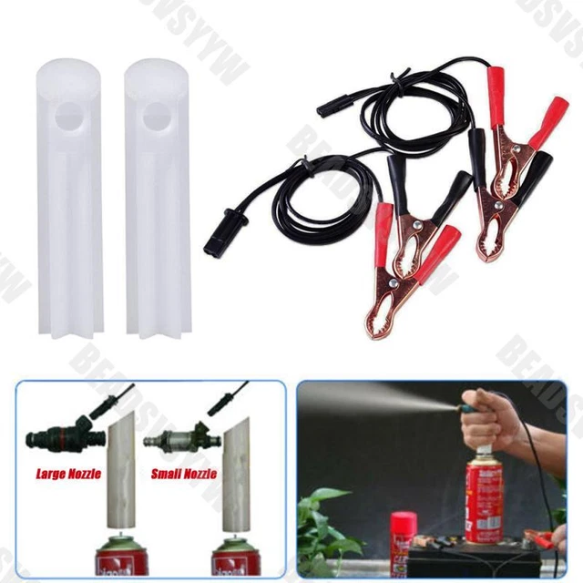 UNIVERSAL FUEL INJECTOR Flush Cleaner Adapter DIY Kit Car Nozzle