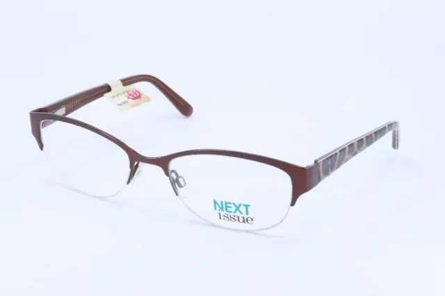 Next Issue AN176 Brown Cat Eye Women Semi Rimless 52-18-135 Eyeglasses Frames