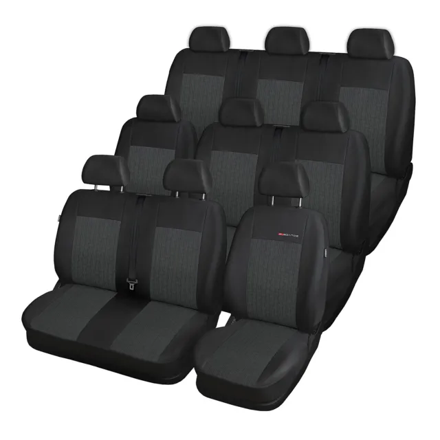 Cubiertas de Asientos para Opel Vivaro A (01-14) 9-Sitze / Renault Trafic II