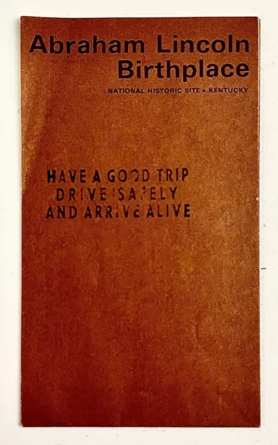 1971 Abraham Lincoln Birthplace National Historic Site KY VTG Travel Brochure