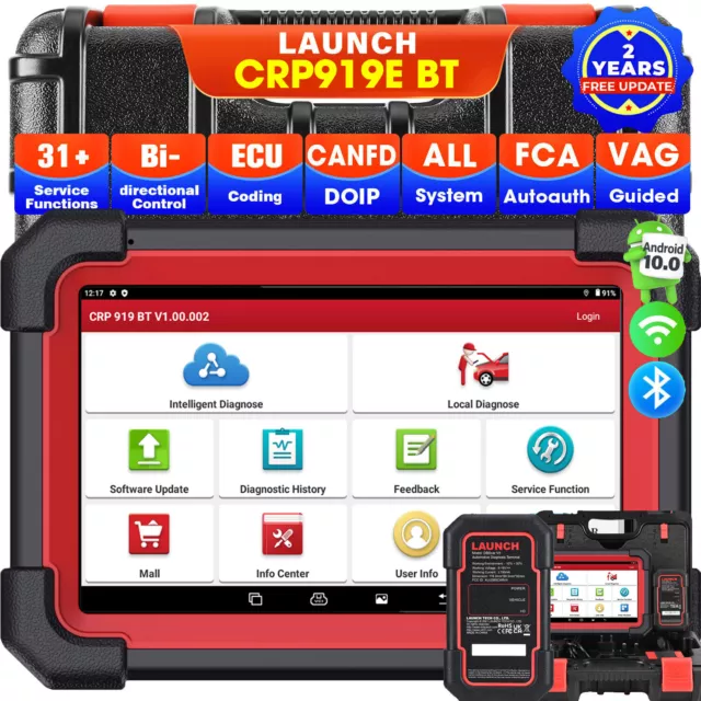 2024 LAUNCH X431 CRP919EBT Profi KFZ Diagnosegerät Auto OBD2 Scanner ALLE SYSTEM