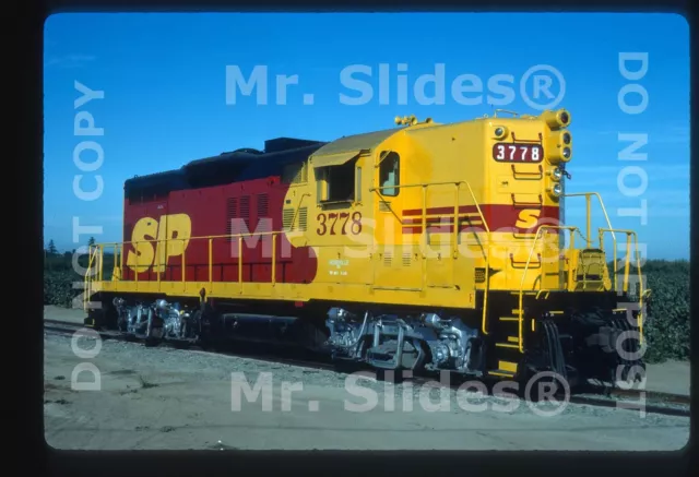 Original Slide SP Southern Pacific Clean Kodachrome Paint GP9 3778 Lockeford CA