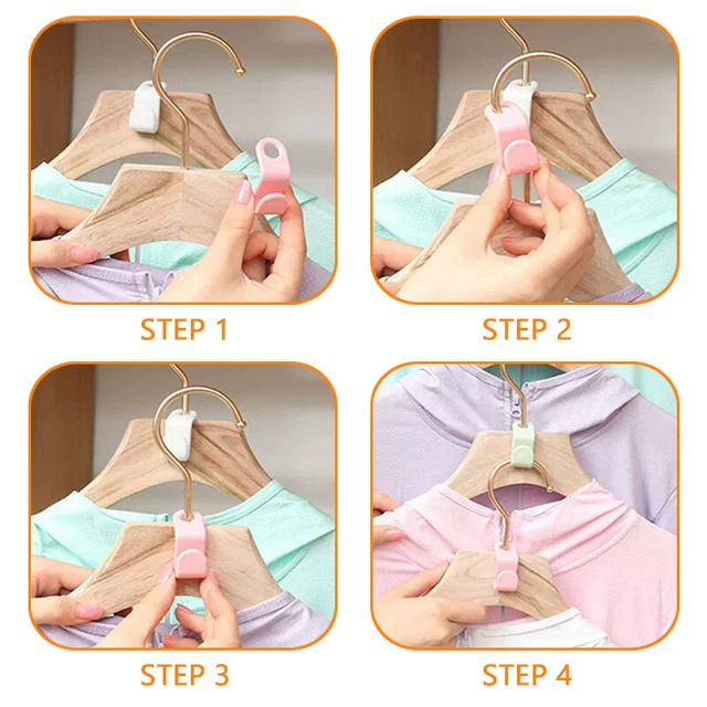 30 PCS Clothes Hanger Connector Hooks Closet Hangers Organizer Space Saving  BII
