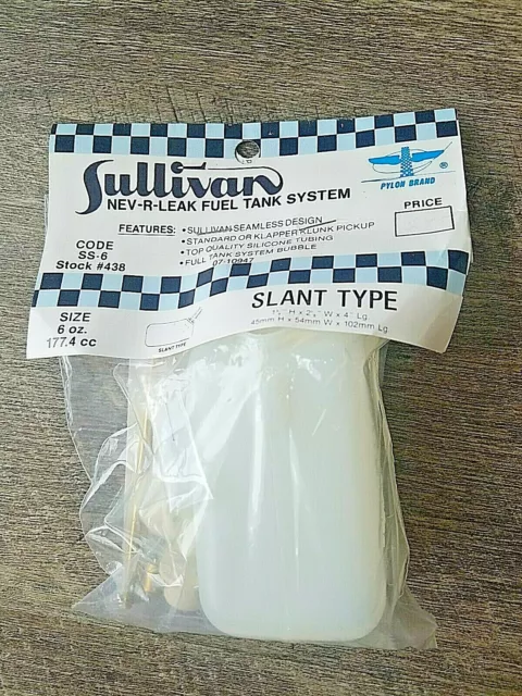 New Sullivan  6 Oz RC Fuel Tank System. Stock # 438