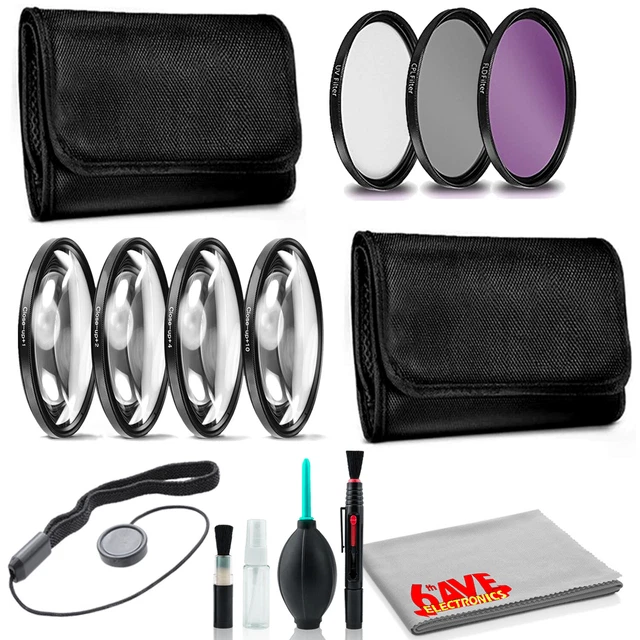 49mm Filter Kit Bundle with Close Up Lens Set, Cleaning Kit, and More