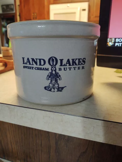 Red Wing Stoneware Land O Lakes Butter Crock Sweet Cream  75th Anniversary