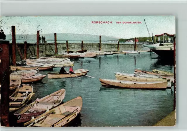 10199200 - Rorschach Der Gondelhafen Ruderboot 1913