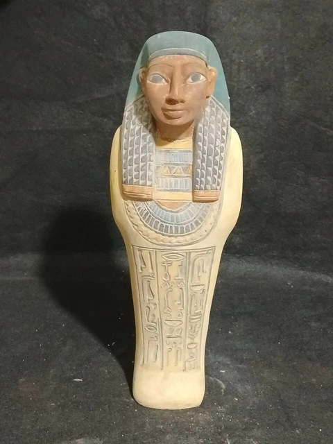 Ancienne Statue égyptienne Pharaonique Ushabti Reine, Pierre Calcaire, Pièce Antique De Louxor