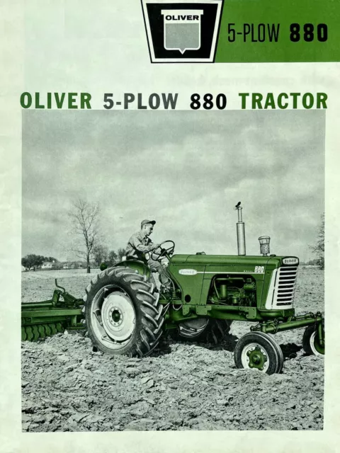 Oliver Tractors New Metal Sign: Model 880 Five Plow Tractor Pictured