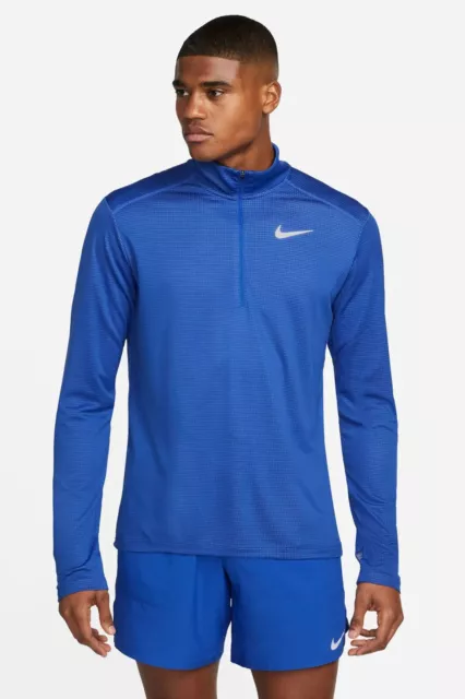 Nike Pacer DRI-Fit Half-Zip Game Royal Blue Men's Running Top Size L_XL