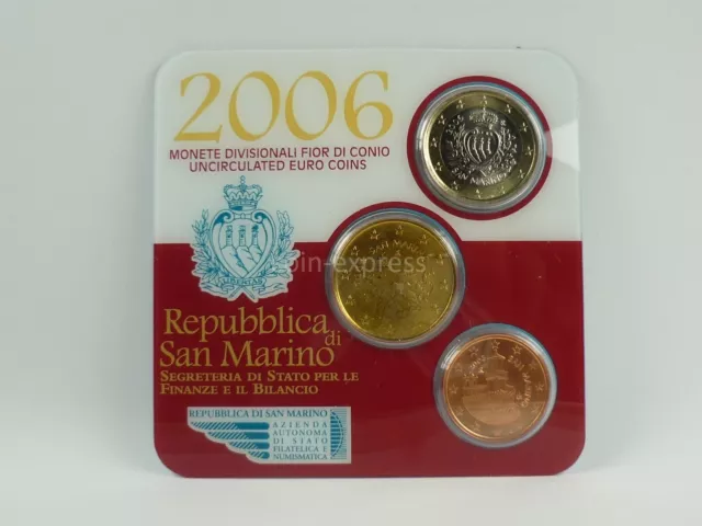 *** EURO KMS SAN MARINO 2006 MINI - KIT BU Coin Set Coin Set Coins ***