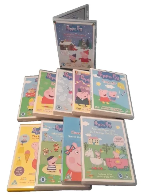 Official Peppa Pig Pre-School Animation DVD Bundle/Collection/Job Lot x10