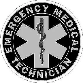 Subdued Emergency Medical Technician Star of Life Reflective Decal Rescue EMS