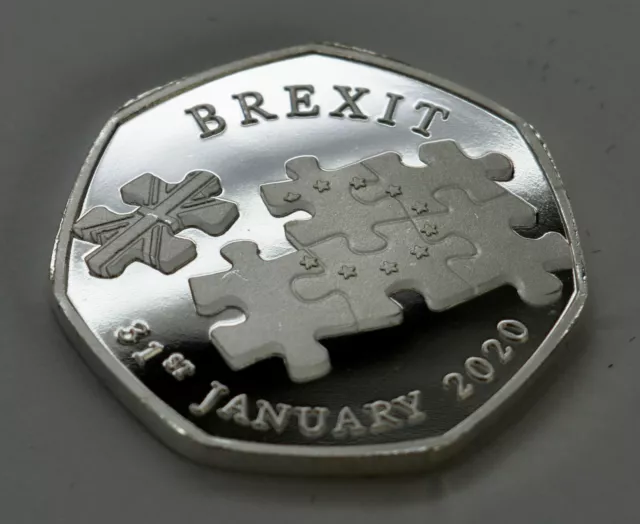 Brand New BREXIT Silver Commemorative. 31st JANUARY 2020. UK EU Politics Europe