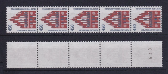 Bund 1623 RM 5er Streifen mit ungerader Nummer SWK 450 Pf postfrisch