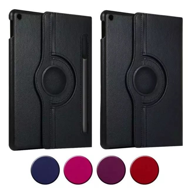 360 Degree Rotating Leather Swivel Stand Case Cover For Samsung Galaxy Tablets
