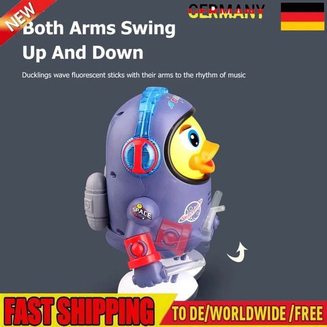Electric Noisy Duck Toys Movable with Music Light Smooth for Kids Holiday Gifts