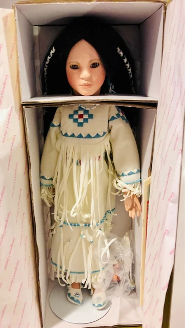 **GENUINE** American Indian Princess Porcelain Doll Silver Moon