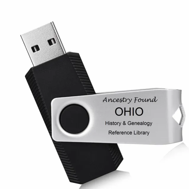 188 old books - OHIO History & Genealogy on USB FLASH DRIVE Ancestors, Family OH
