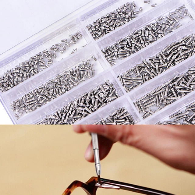 1000pcs/set Assorted Screws For Watch Eye Glasses Watchmaker Repair Part Tool.Z0