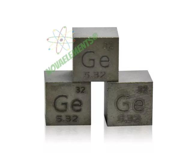 Germanium Métal Cube 10mm Standard Density Cube 99.999% pour Element Collection
