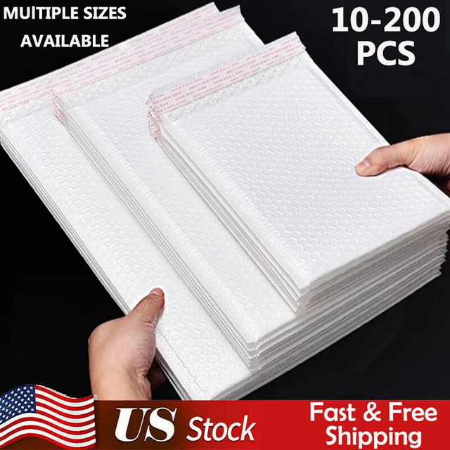 Any Size Poly Bubble Mailers Shipping Mailing Padded Bags Envelopes Self Seal