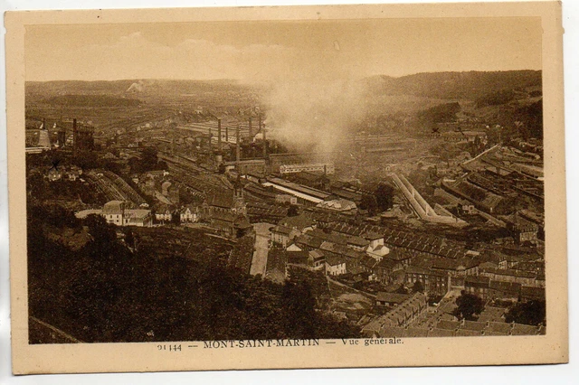 MONT SAINT MARTIN - Meurthe et Moselle - CPA 54 -  Vue generale et les Acieries